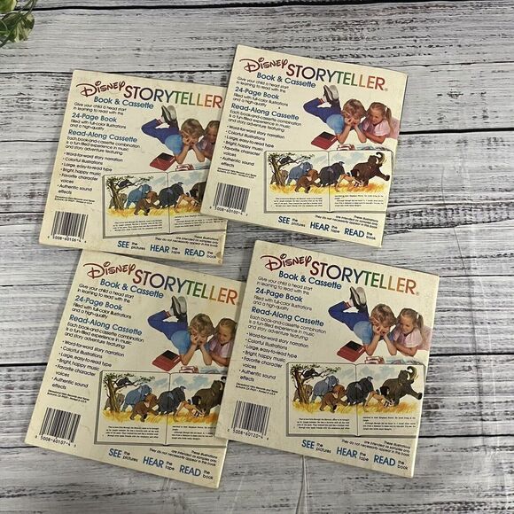 Lot of 4 Vintage Disney Read A Long Books Dumbo Cinderella Sleeping Beauty Tramp - Picture 7 of 12